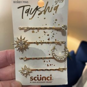 Celestial hair clips gold and glittery